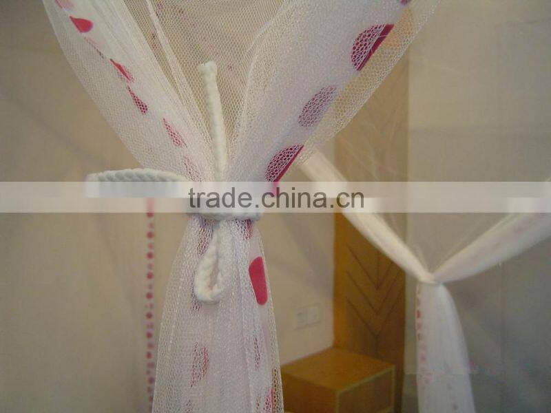Dot Serging Multi-door 4 Poster Square Bed Canopy Mosquito Net ,Square Bed Mosquito Net For Double bed