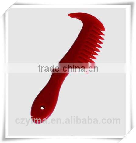 wooden back horse body brush with plastic bristle/good quality