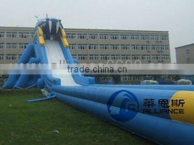 pvc inflatable long dragon water slide