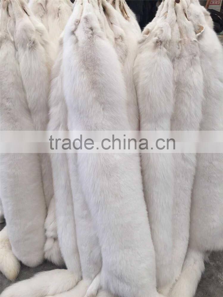Factory Wholesale Real Natural White Fox Skin For Winter Garment