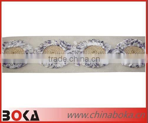 BOKA hot selling white water soluble cotton lace fabric