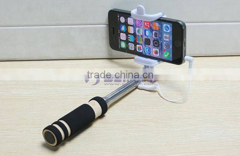 Promotional Gifts Folding Monopad Pocket Selfie Stick With 3.5MM Cable Selfie Monopad For iPhone Android IOS Smart Cell Phone
