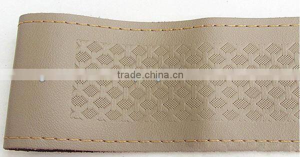 china auto hand sewing pu steering wheel cover