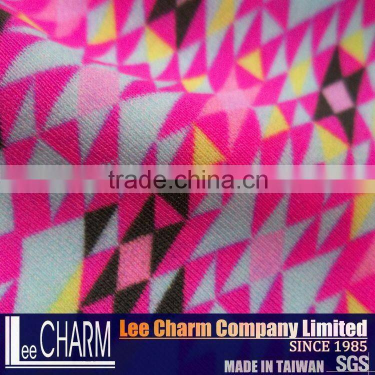 Nylon Spandex Geometry Print Swimming Fabric
