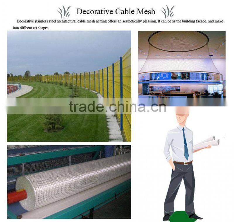 High quality stainless steel rope mesh / wire rope mesh