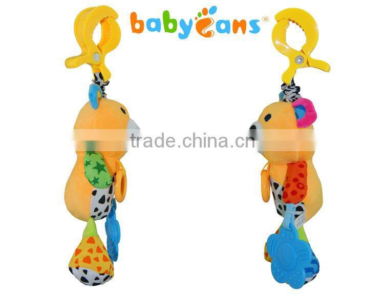 Babyfans Baby Cute Bear Shaped Plush Music Voice Flexible Puppet Educational Hanging Toys china factory wholesale