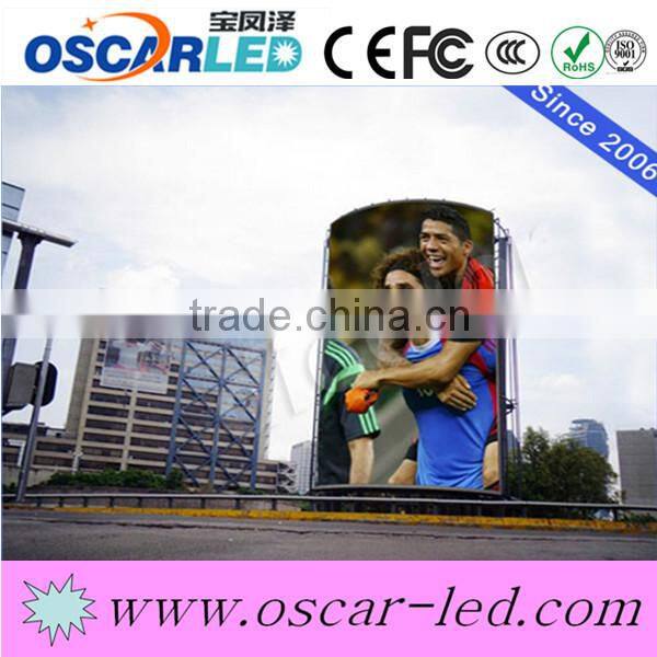 durable goods P10 full color outdoor rgb led display screen Brand new led display video/graphics 160x160 curve led display
