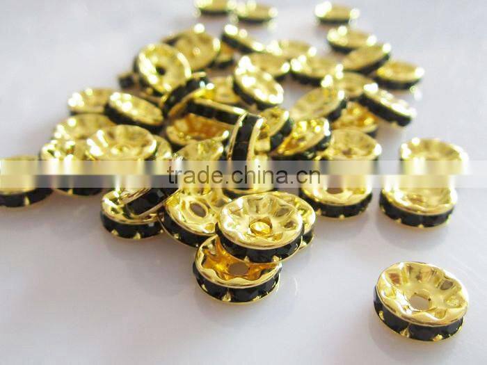 Royal Chain Rhinestone spacer beads! Loose Jewelry Rhinestone Round Spacers beads for Bracelet Necklace Making