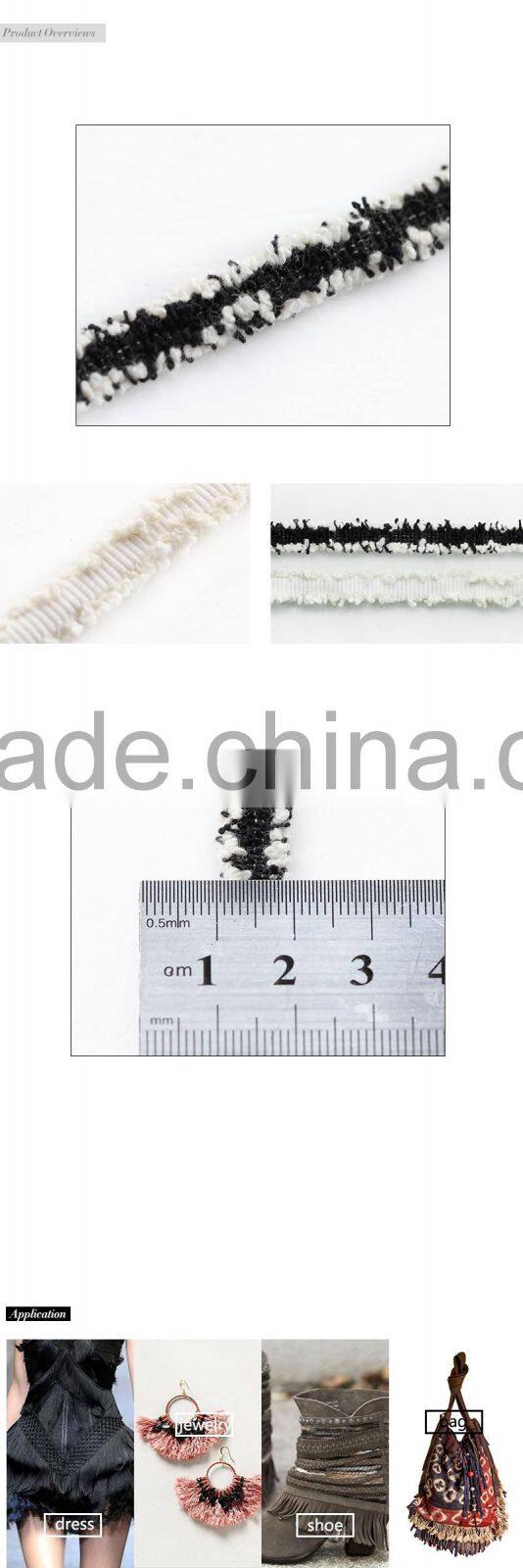 Korean fashional 1cm width cotton trimming with white color