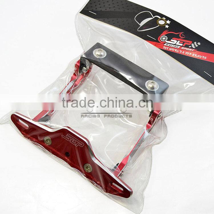 BJ-LPL-030-RD Universal CNC Billet Aluminum Motorcycle Tail Tidy License Plate Bracket