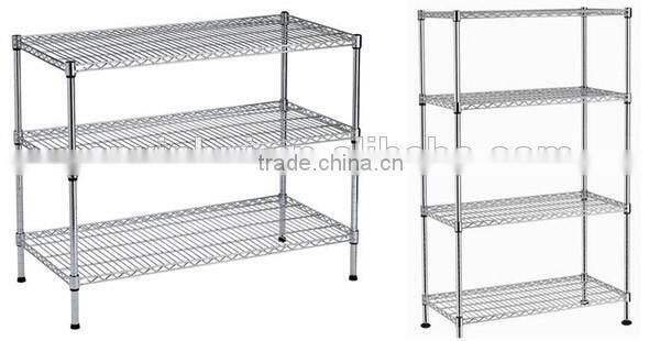 NSF listed Best Selling Chrome plated Metal Wire Mesh Shelving wire closet shelving with High Quality