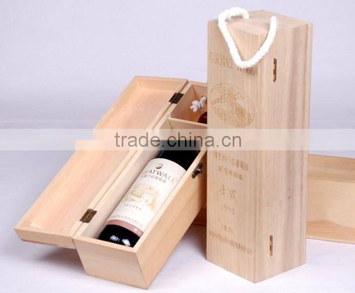 Chinese Customized Single Bottle Wood Wine Box
