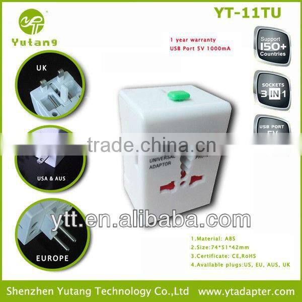 Worldwide Travel Adaptor With Usb Charger 5V 1A