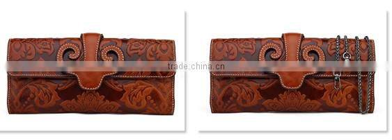 New Fashion Vintage Leather Women Wallet Evening bag