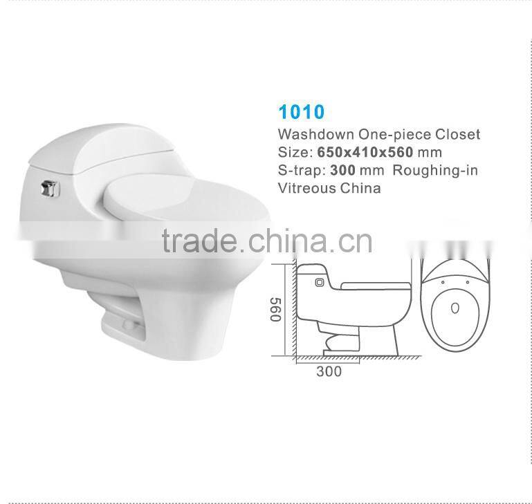 ceramic washdown one piece toilet_s trap toilet for Saudi Arabia