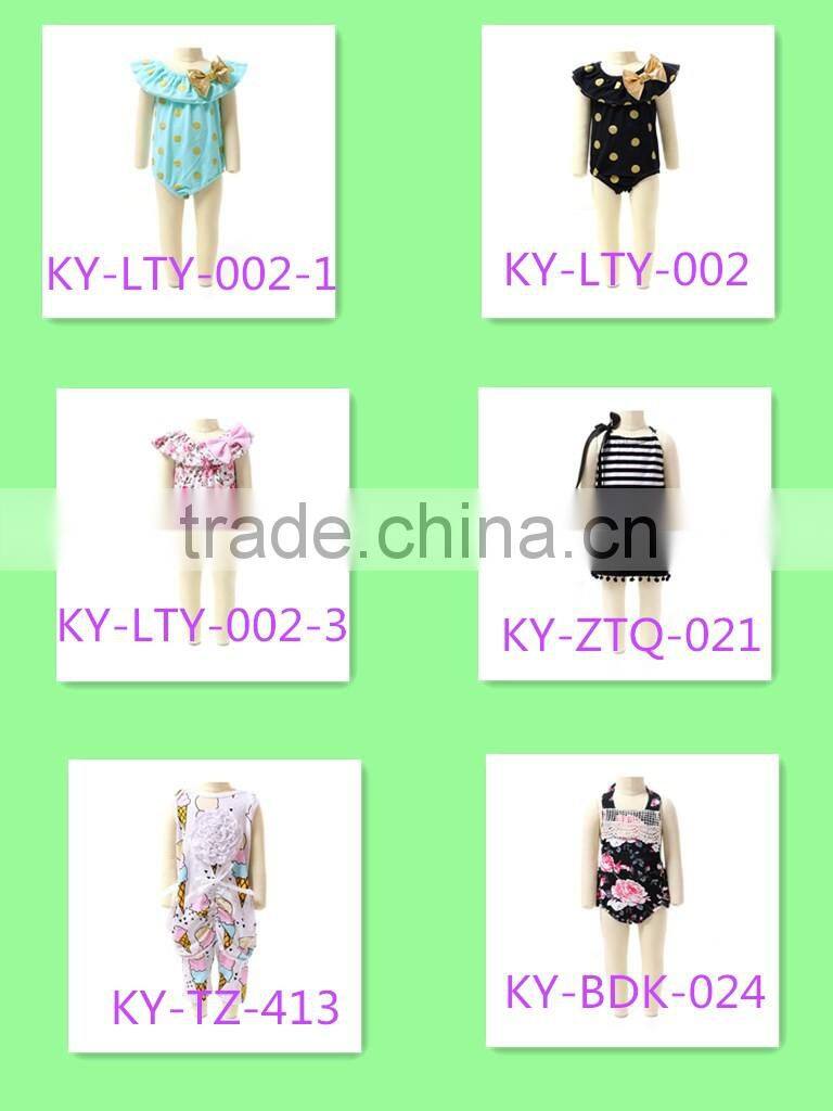 High Quality Wholesale Infant Sleeveless Cotton Cute Ruffle Dressy Baby Rompers