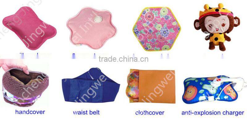 electric hot thermal hand heater water bag with handcover