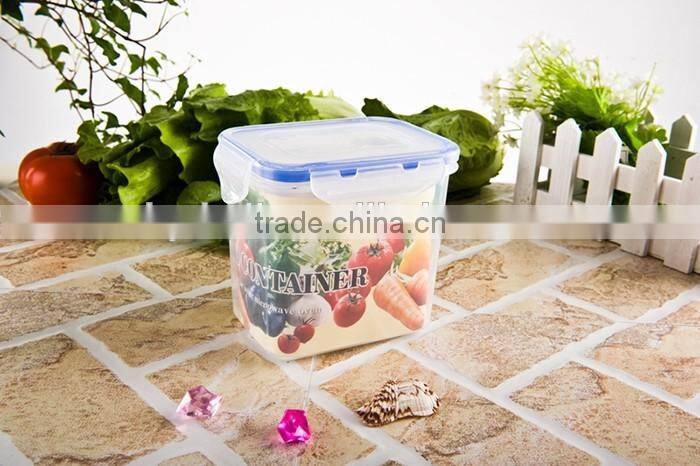 3pcs plastic kitchen plastic food storage container set