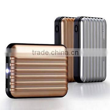 10400mAh large capacity suitcase style portable power banks with LED torch and flashlight
