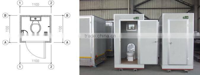hot sale biodegradable landwasher mobile environmental container toilet with trailer