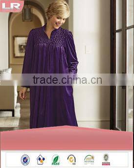 Export Purple Long Luxury Zip Front Women's Loungewear Pyjama