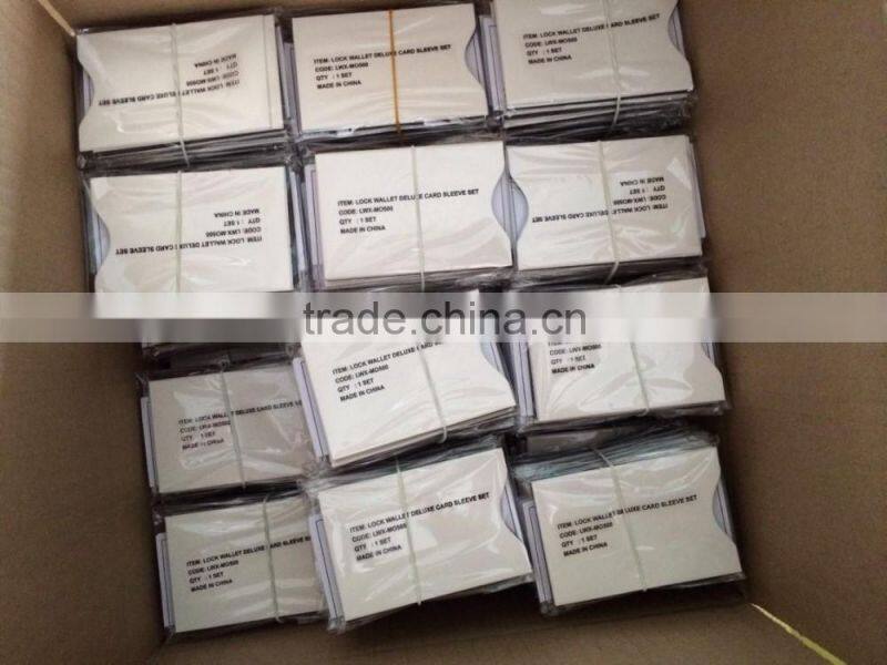 88X58mm aluminum foil paper rfid blocking card sleeve