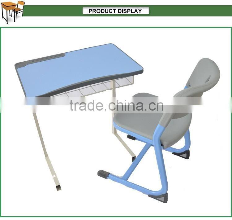 new design wood color school desk and bench