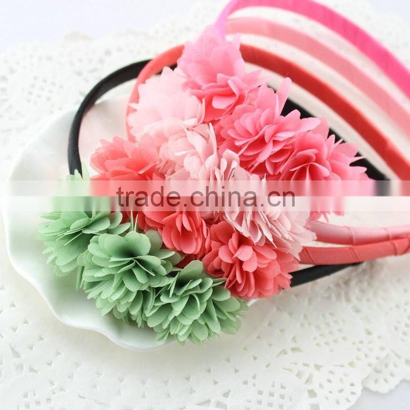 Korean Style Children Headband,Chiffon Flower Headband,Baby Flower Headband