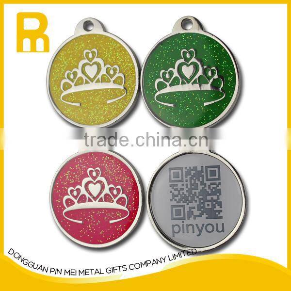 2015 Paw shaped offset printing qr pet tags for cats