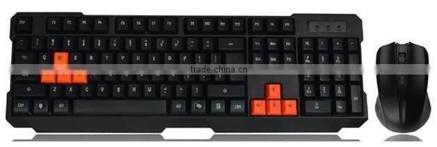 Ergonomic big cool design wireless mouse with keyboard set