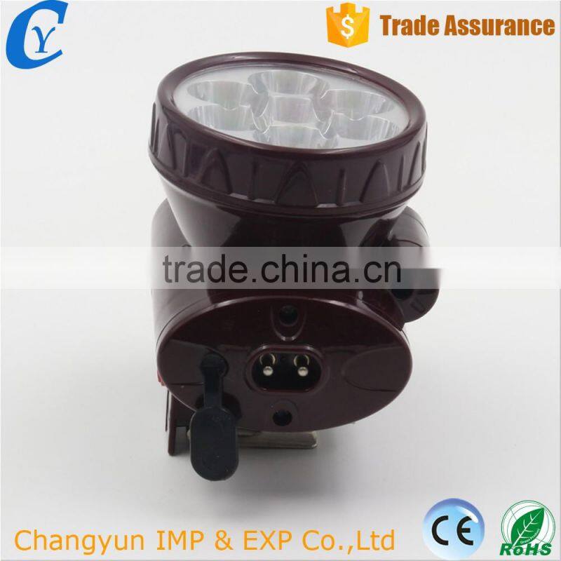 7 LED Bright Light Flashlight Energy Saving Plastic Body Rechargeable Headlamp