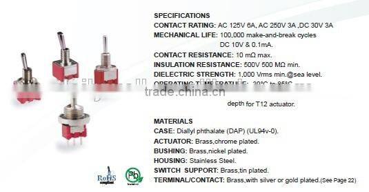 DP SPDT 3P DT 6P Sealed Miniature Toggle Switch Dailywell