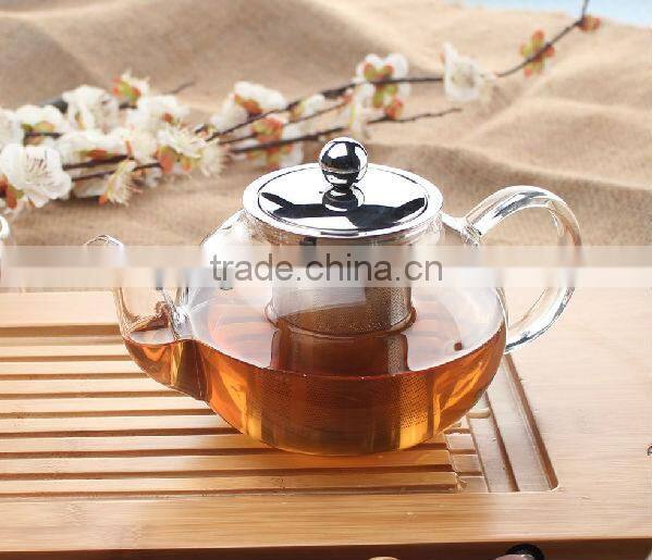 heat-resistant coffee pot with infuser