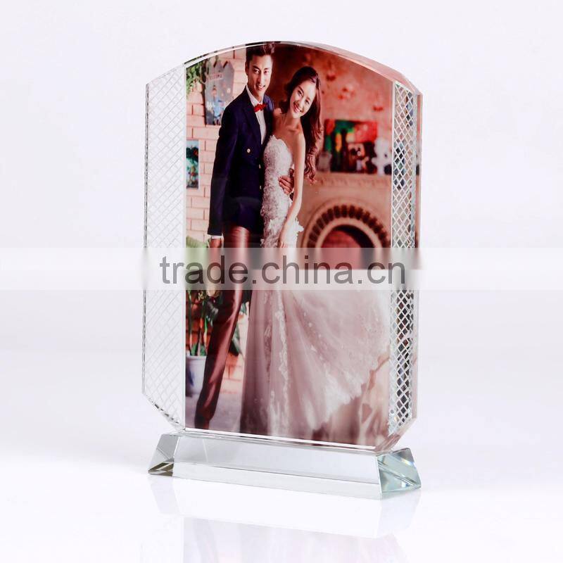 Sublimation crystal glass block can be print your own picture