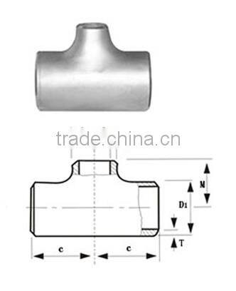 ansi/asme b16.9 reducing tee