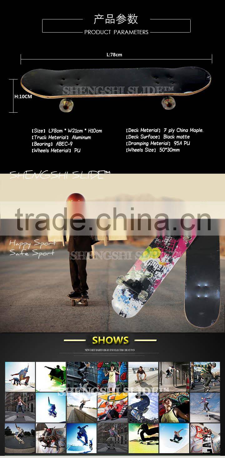 2015 New Product 7ply Maple Wood Skateboard