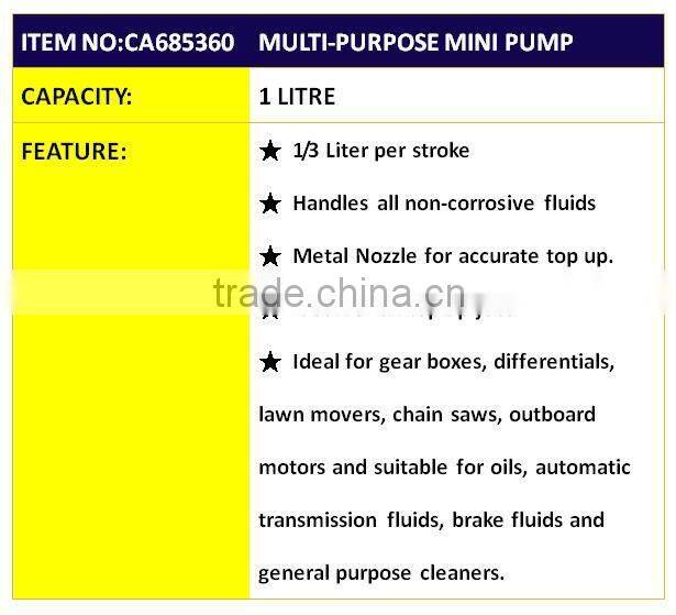 CALIBRE Auto Tools Multi-Purposed 1lt Mini Hand Pump