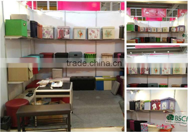 Brilliant Color Printed Cube Storage Ottoman