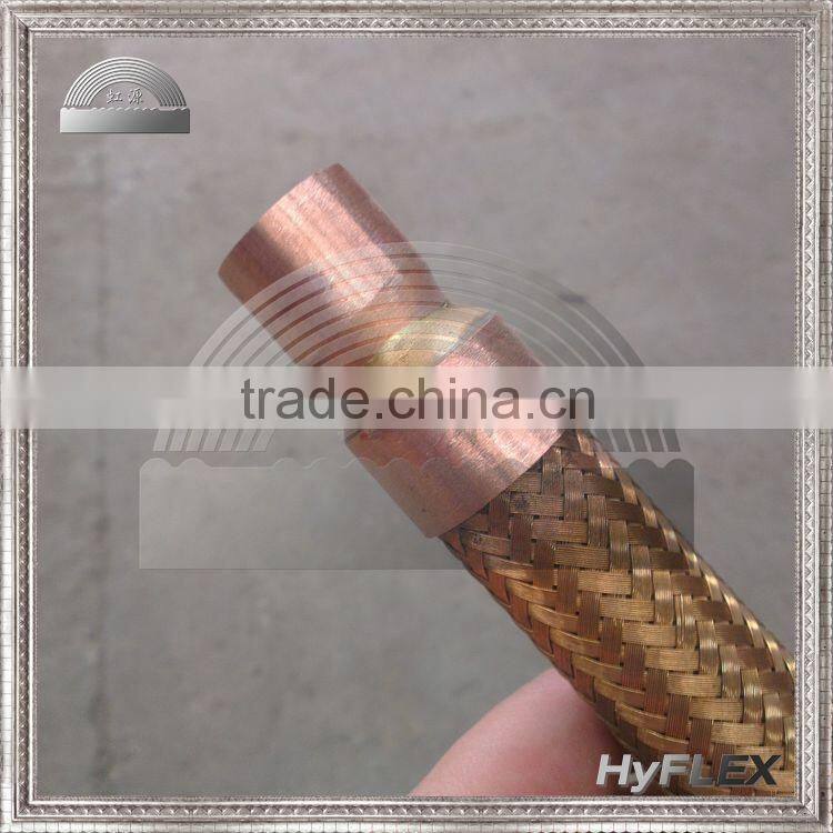 Braided Flexible Metal Sweat Connectors Bronze Hose with Bronze Braid and Copper Female Ends