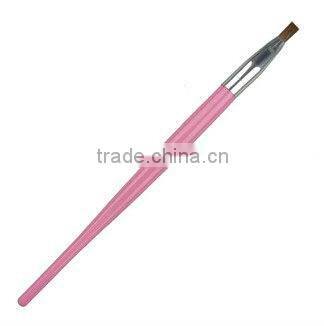 cheap wholesale nylon lip brushes,pink wooden handle makeup