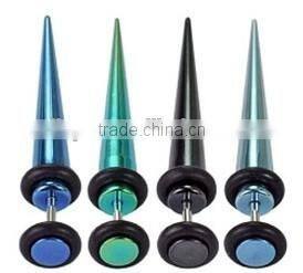 Stainless steel tapers with plated Ear Expanders