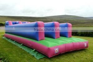 double lanes inflatable bungee run equipment
