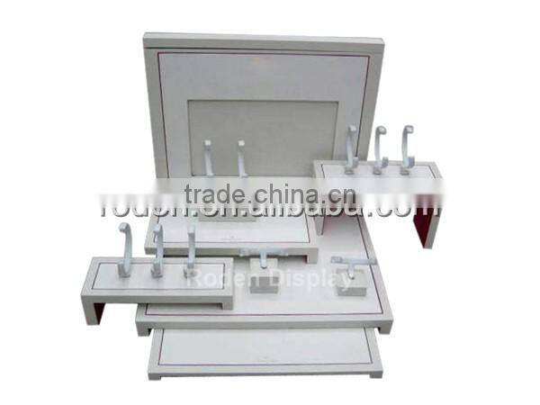 Wooden watch counter display slotting watch display fix watch Cring