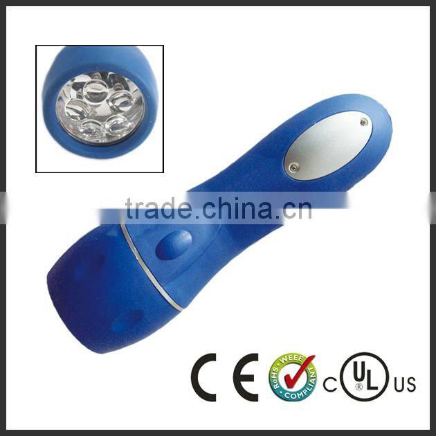 2016 Wholesale Dry Battery Rubber Led Flashlight torch