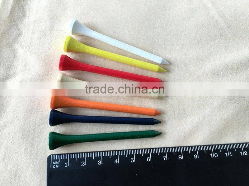 Colorful Wooden Golf Tee Wholesale/Custom Logo Printed Wooden Golf Tee