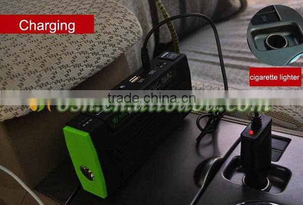 Unique in style- 12V 13600mAh Mini Jump Starter lithium ion rechargeable battery for car with good BMS,200A-400A current