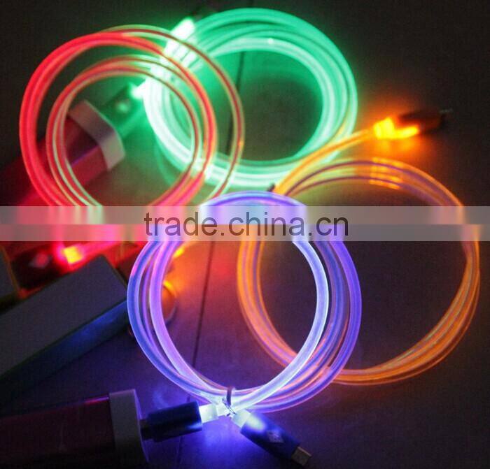 2014 hot selling LED usb cable for V8 from shenzhen factory