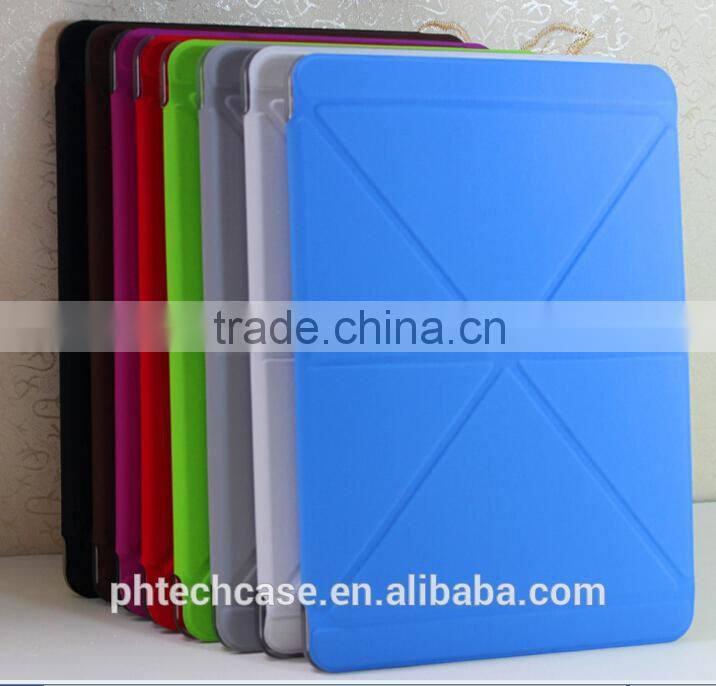 Black Smart Transformer Case for Apple iPad 6 PU Leather Cover Cases