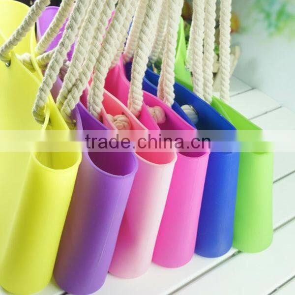 2013 New Arrive Colorful beach silicone Ladies Handle Bag