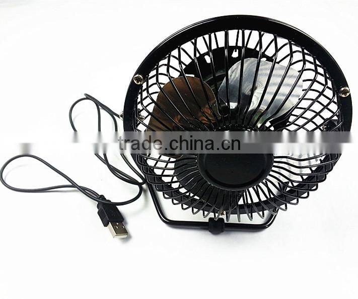 2015 Creative Household Gifts Mute Metal Mini USB Table Fan